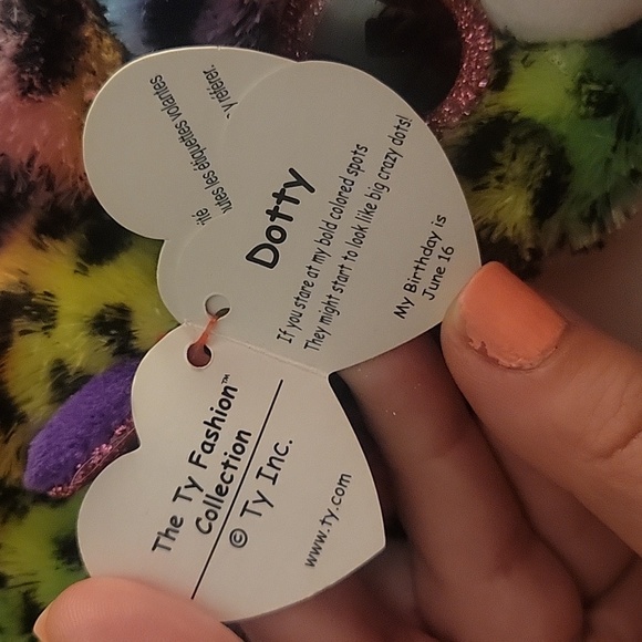 Brand New TY beanie baby rainbow leopard slippers - Picture 2 of 4